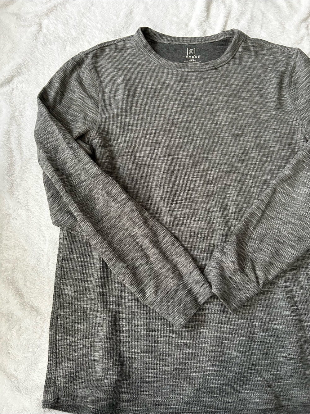 George Men's Long Sleeve Crewneck Thermal Shirt - Gray